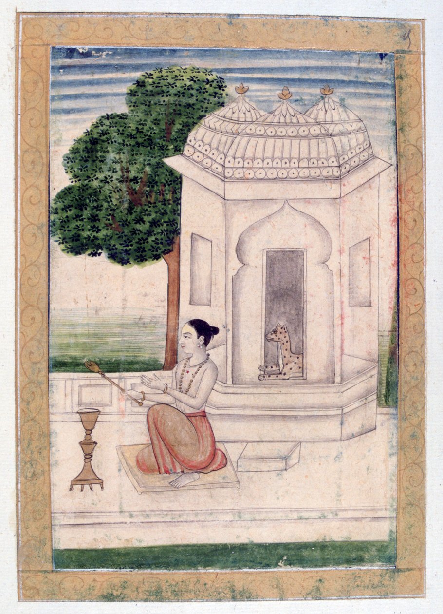 Bengali Ragini, Ragamala Album, School of Rajasthan, 1800-talet av Unbekannt