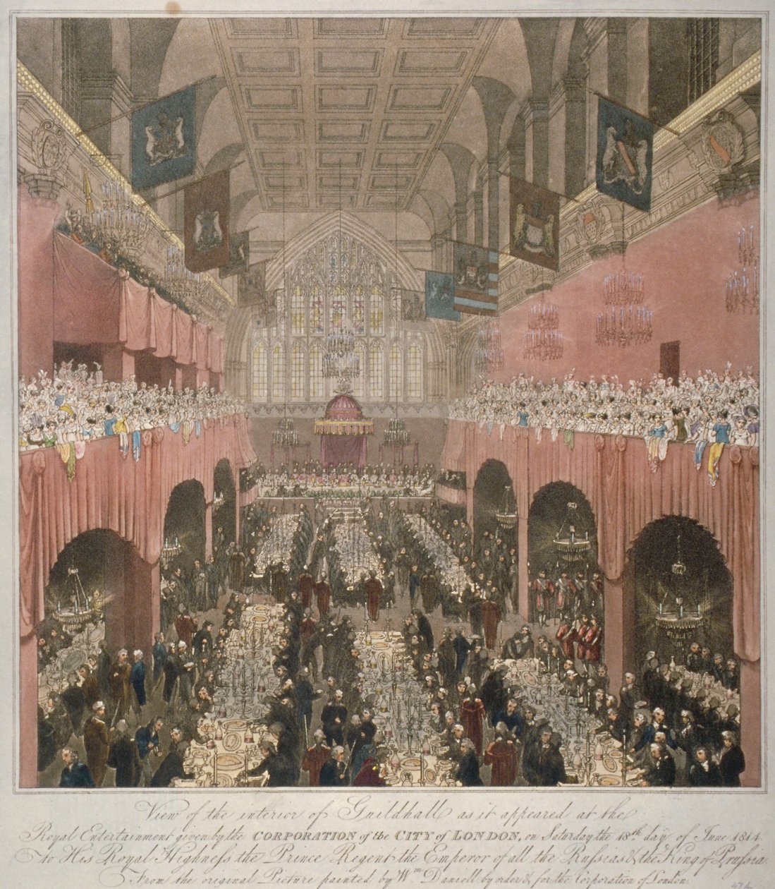 Bankett i Guildhall, City of London, 1814-1815. av Unbekannt