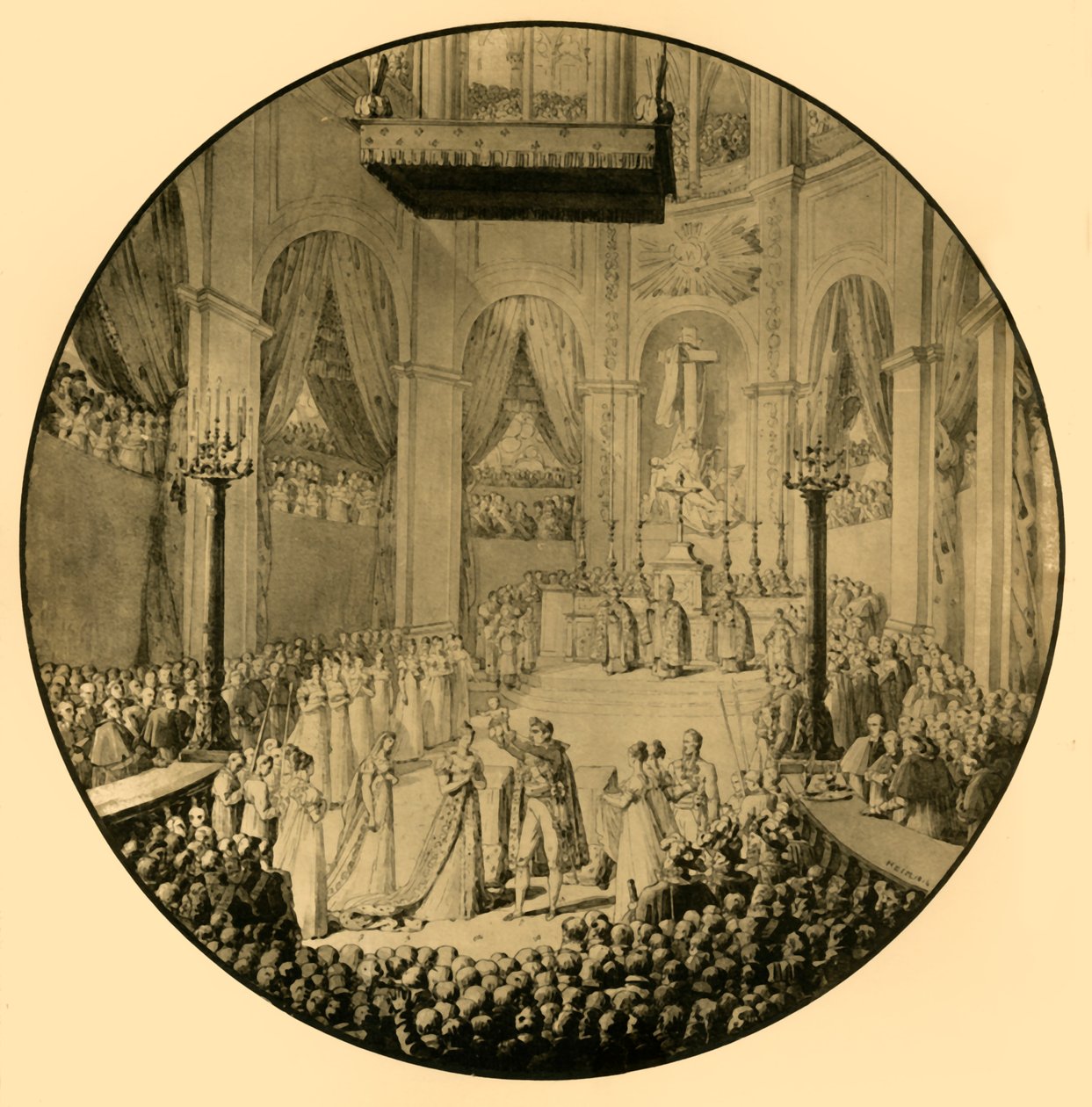 Dop av Napoleon II, Notre Dame, Paris, 10 juni 1811, 1921. av Unbekannt
