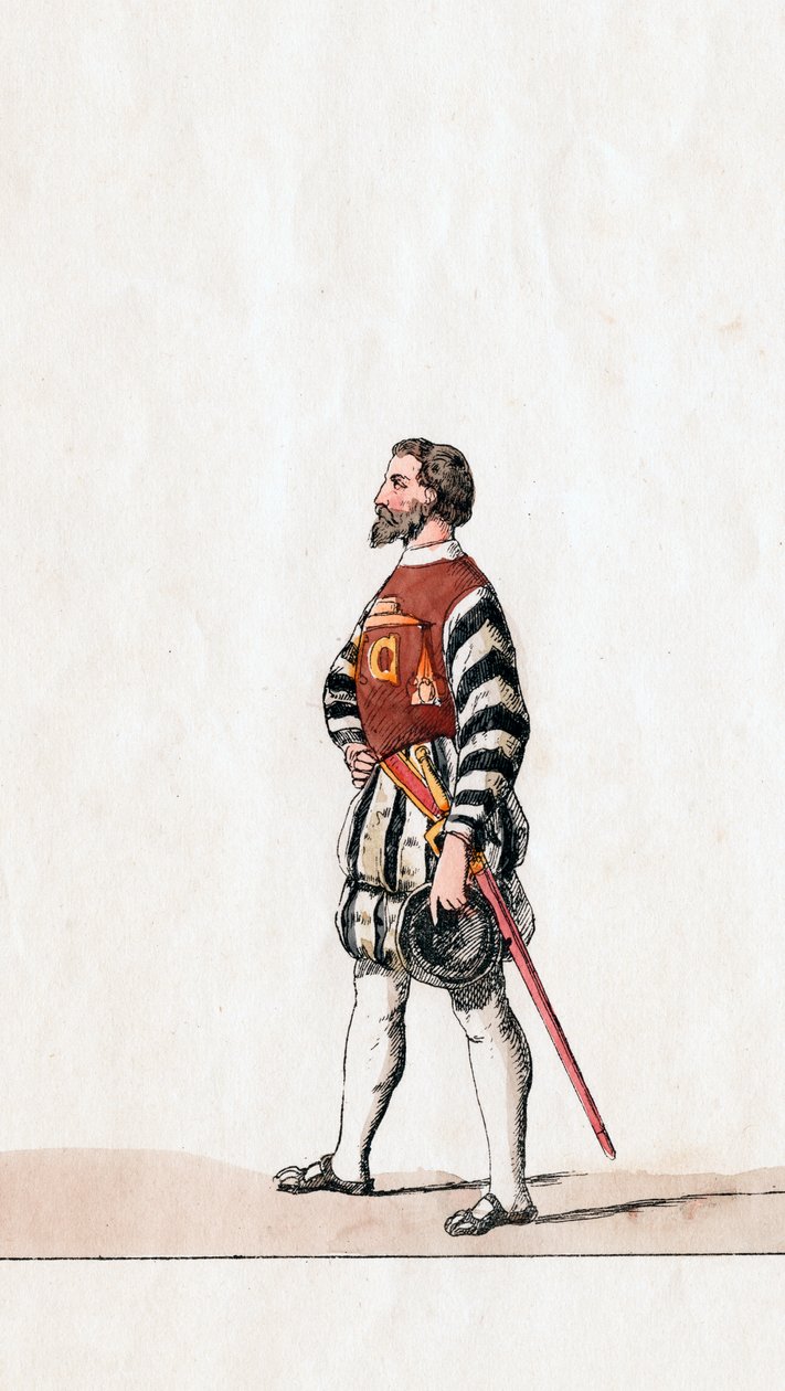 Baron, kostymdesign för Shakespeares pjäs, Henry VIII, 1800-talet av Unbekannt