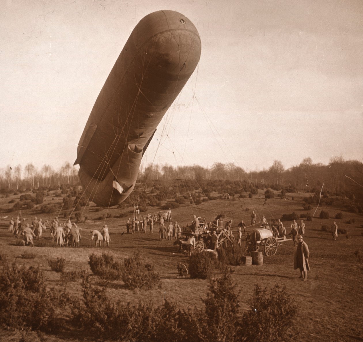 Barrageballong, Somme, norra Frankrike, c1914-c1918 av Unbekannt