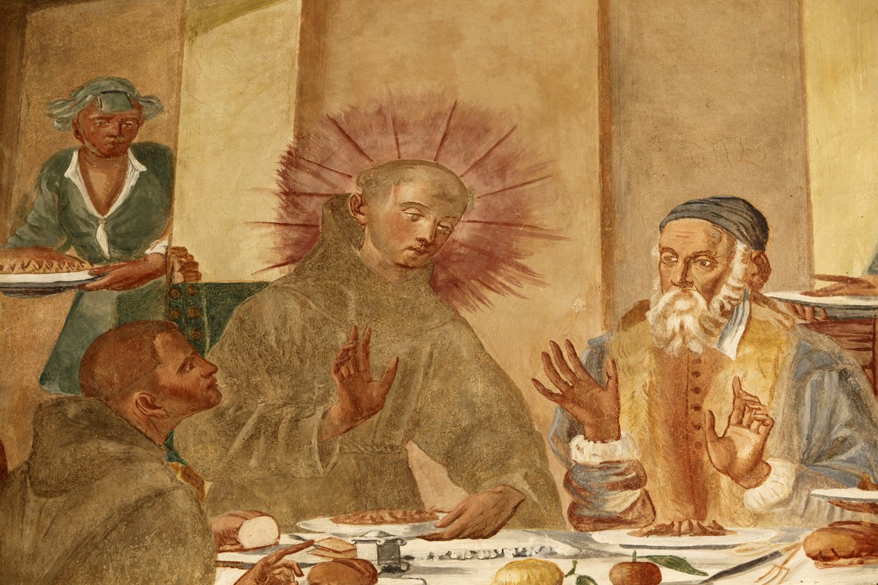 Basilikan Santa Caterina, Galatina, Apulien Fresco i klostret Målad av BrJoseph av Gravina 1696, Galatina, Italien av Unbekannt