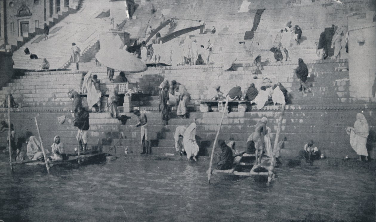 Bad i Benares, 1924 av Unbekannt