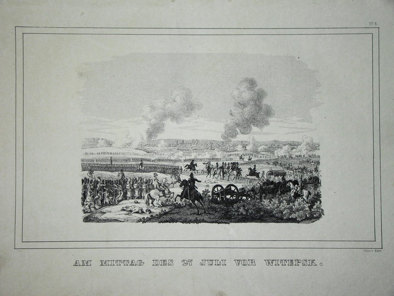 Strid mellan ryska trupper och franskt kavalleri nära Ostrovno 25-26 juli 1812 av Unbekannt