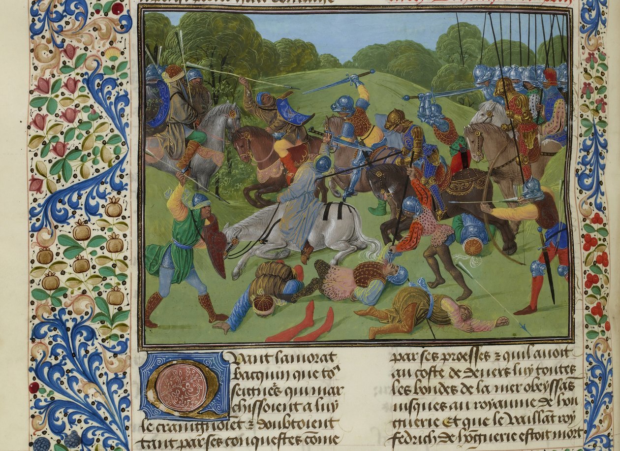 Strid mellan turkar under Sultan Murad I och serber, ca 1470-1475. av Unbekannt