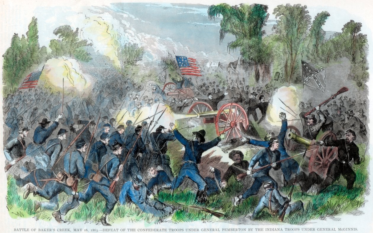 Slaget vid Bakers Creek, Mississippi, amerikanska inbördeskriget, 16 maj 1863 av Unbekannt