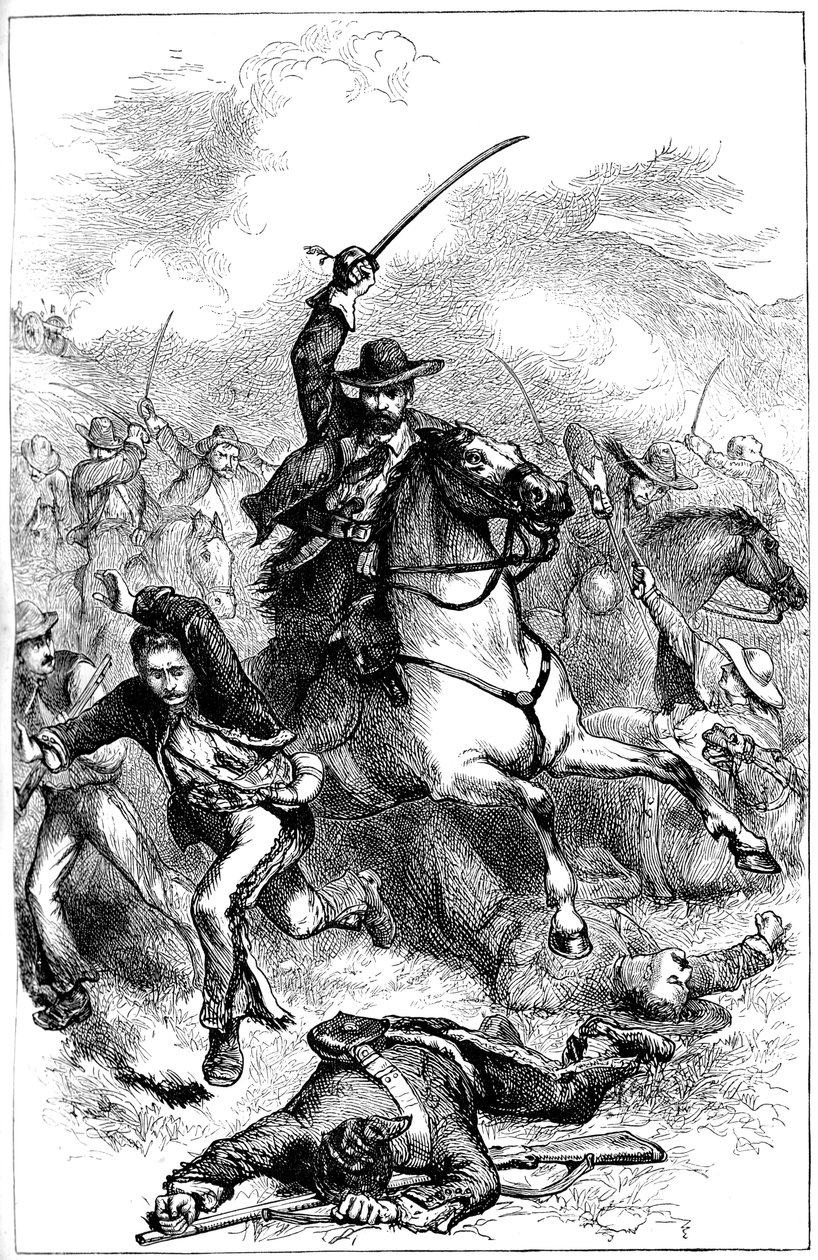 Slaget vid Buena Vista, Mexiko, 1847 c1880 av Unbekannt
