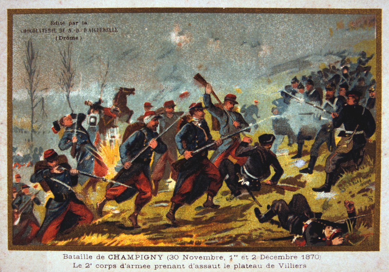 Slaget vid Champigny, fransk-preussiska kriget, 30 november-2 december 1870 av Unbekannt