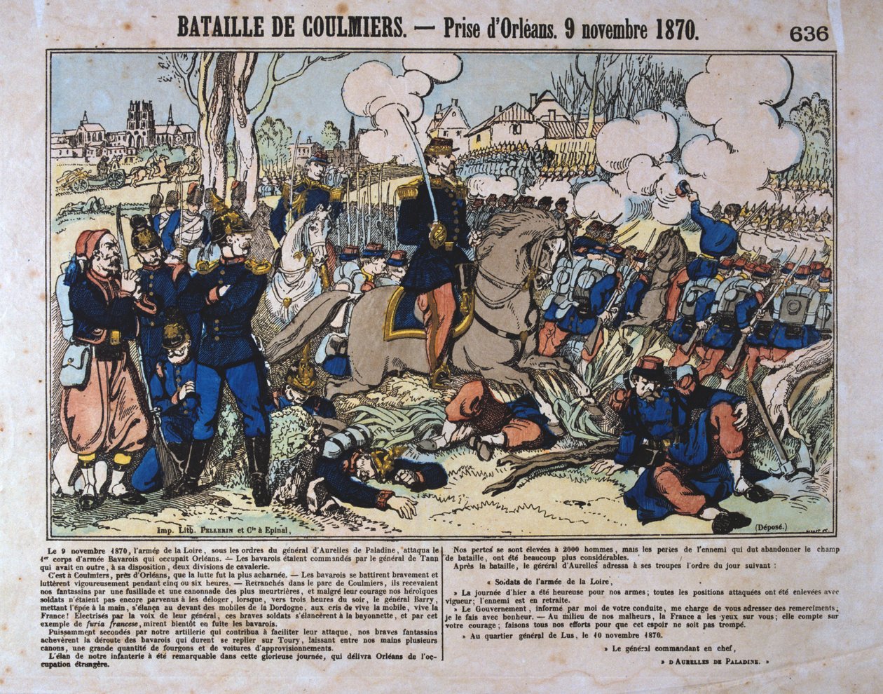 Slaget vid Coulmiers, fransk-preussiska kriget, 9 november 1870 av Unbekannt