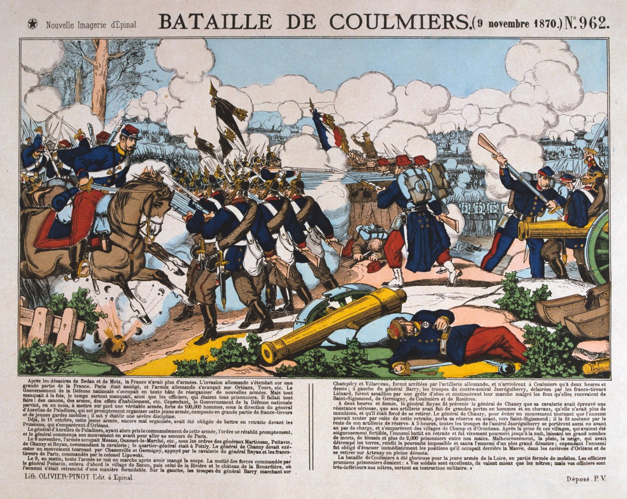 Slaget vid Coulmiers, fransk-preussiska kriget, 9 november 1870 av Unbekannt
