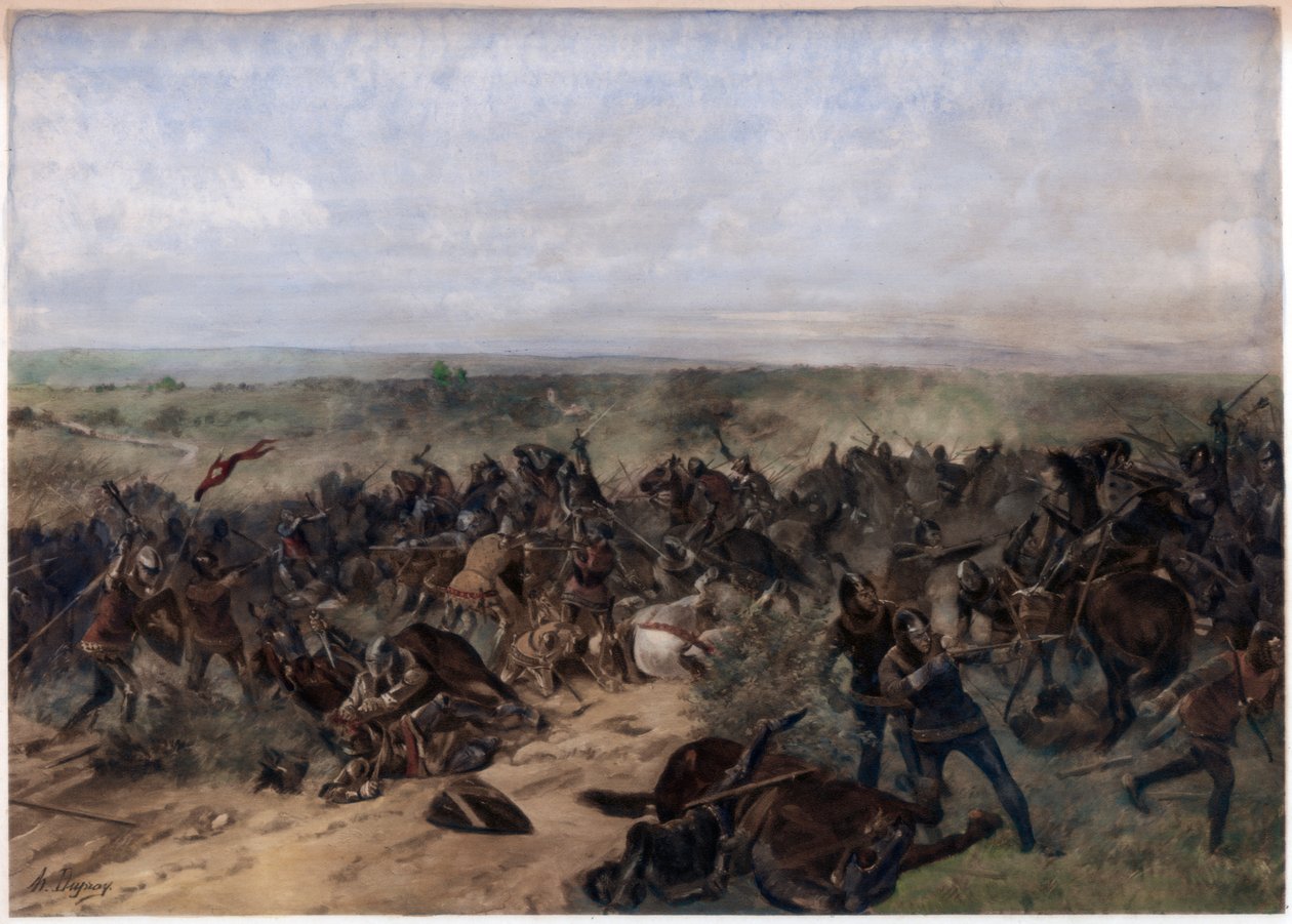 Slaget vid Crécy, 26 augusti 1346 av Unbekannt