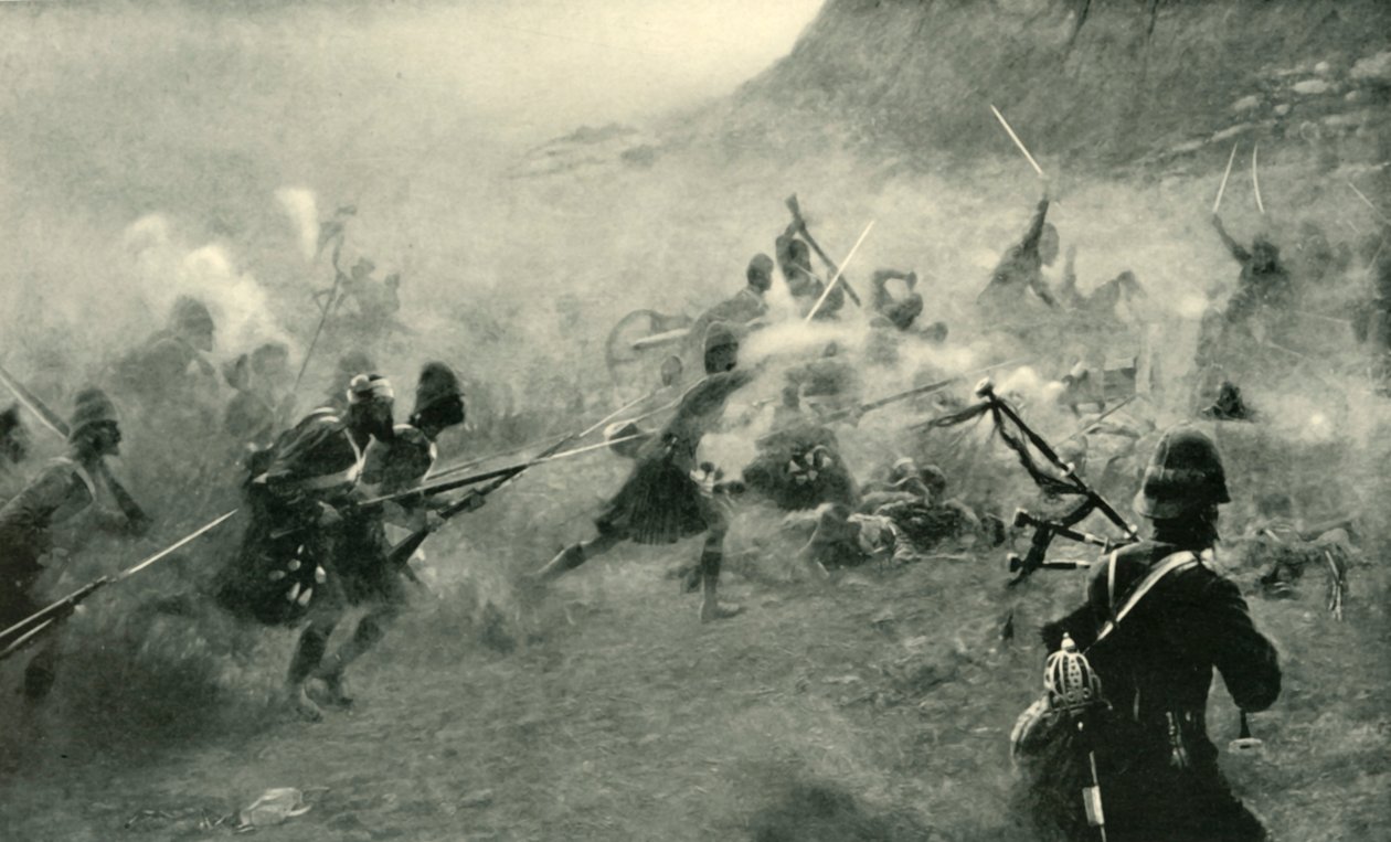 Slaget vid Kandahar - The 92nd Are To Take The Guns, 1901. av Unbekannt