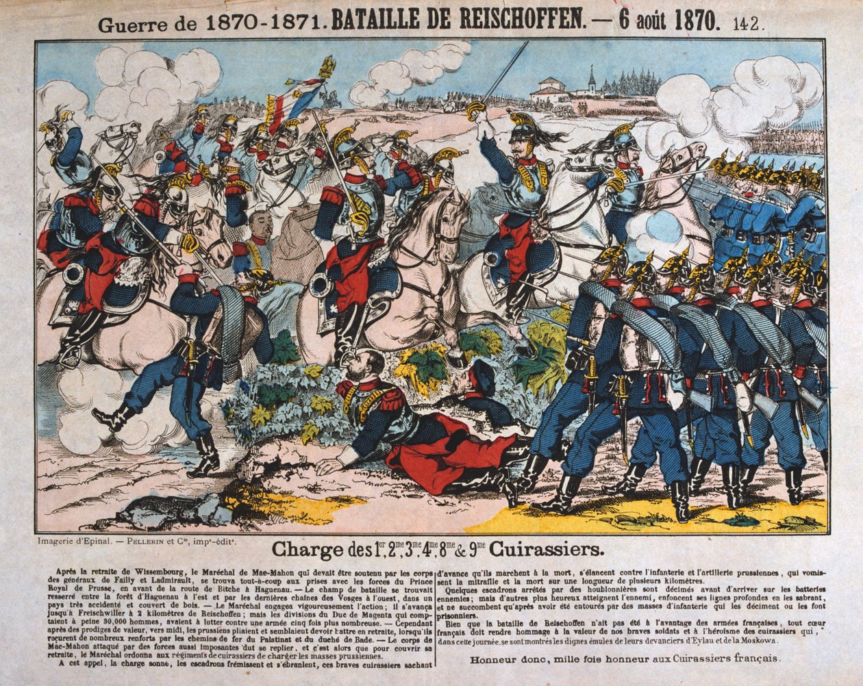 Slaget vid Reichshoffen, fransk-preussiska kriget, 6 augusti 1870 av Unbekannt