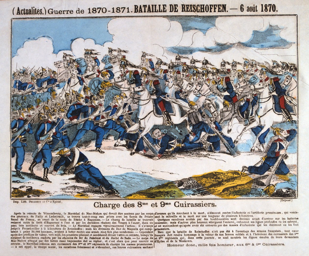 Slaget vid Reichshoffen, fransk-preussiska kriget, 6 augusti 1870 av Unbekannt