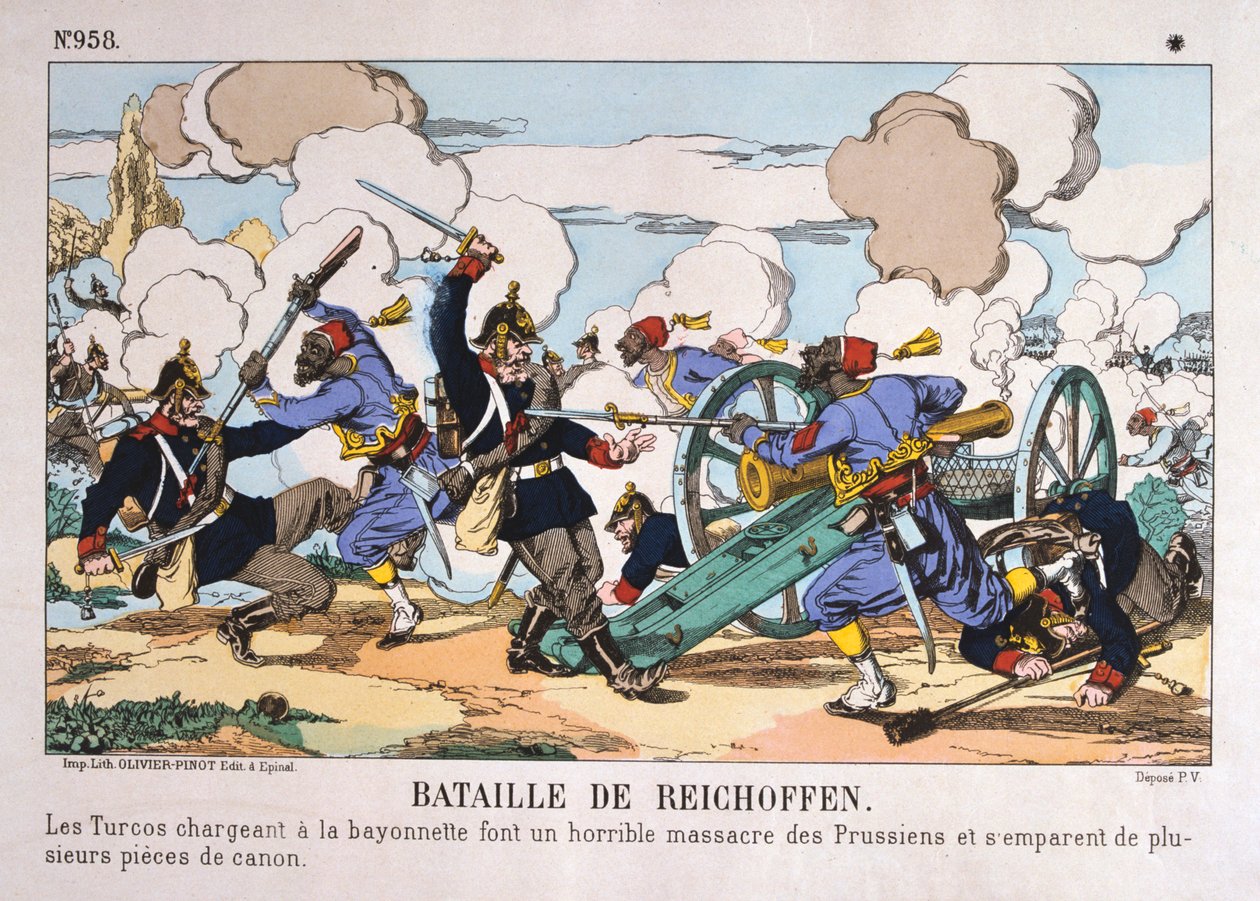 Slaget vid Reichshoffen, fransk-preussiska kriget, 6 augusti 1870 av Unbekannt