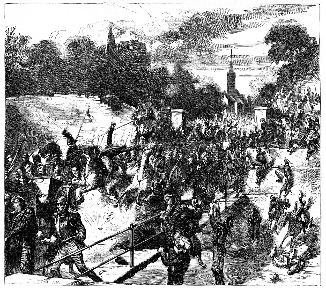 Slaget vid Sedan, Frankrike, fransk-preussiska kriget, 1 september 1870 c1880 av Unbekannt