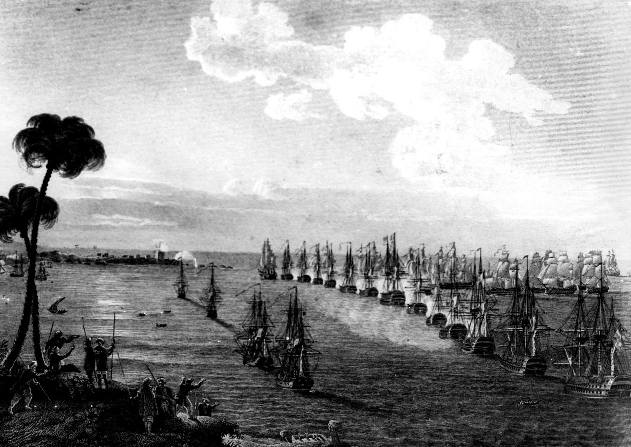 Slaget vid Nilen, 1 augusti 1798, 1800-talet av Unbekannt