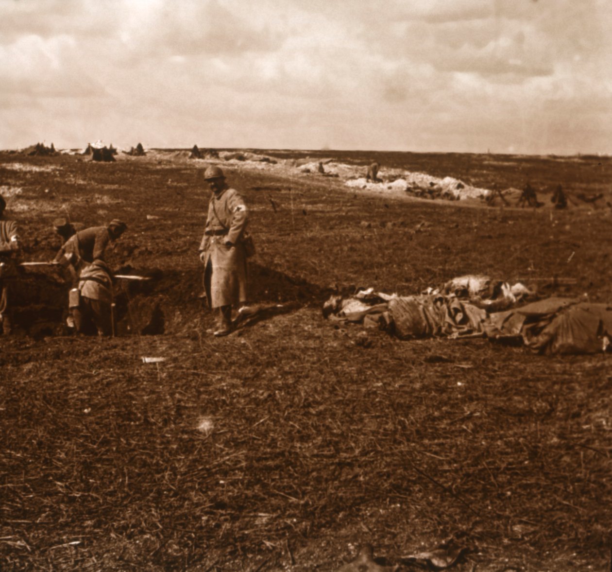 Slagfältsläger, Lihons, norra Frankrike, c1914-c1918 av Unbekannt