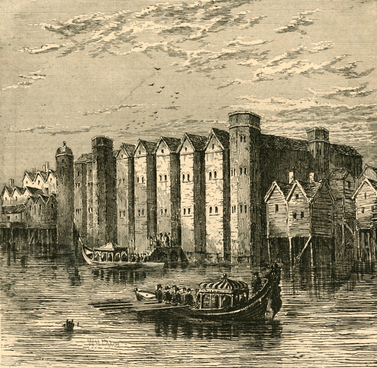 Baynards Castle, från en vy publicerad 1790, 1897. av Unbekannt