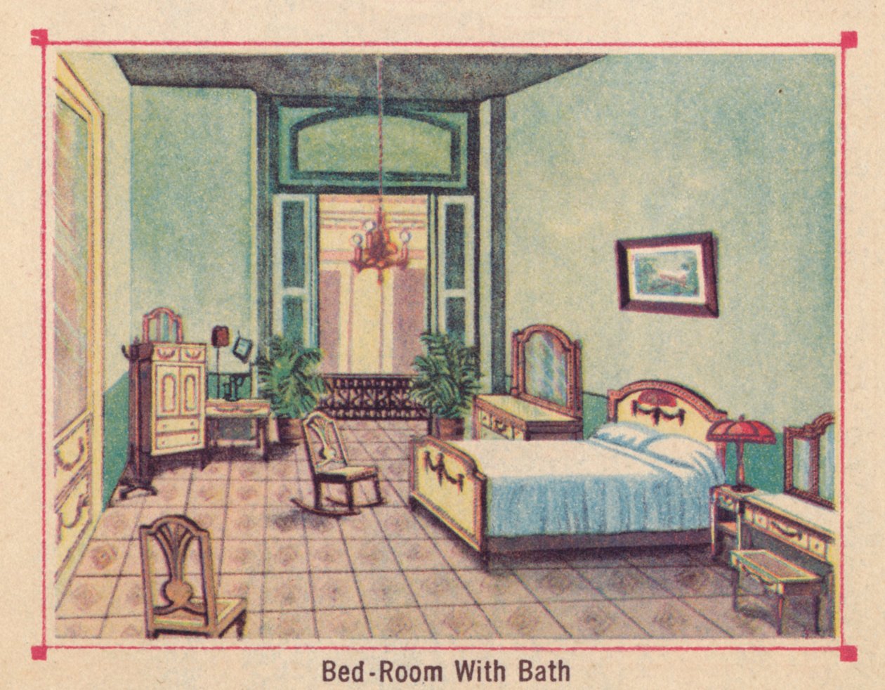Sovrum med badkar - Hotel Florida - Havanna - Kuba, c1910 av Unbekannt