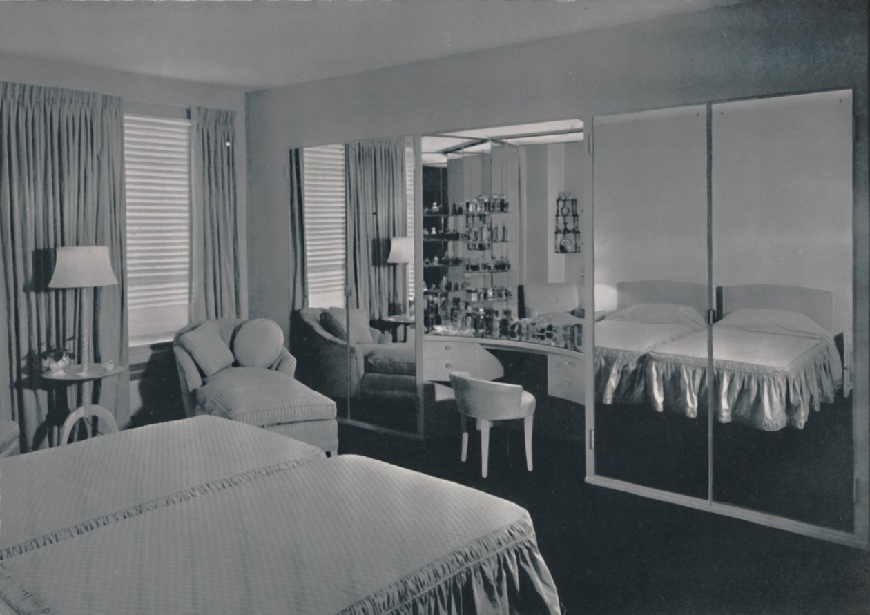 Sovrum designat av James F. Eppenstein, Chicago, 1942 av Unbekannt