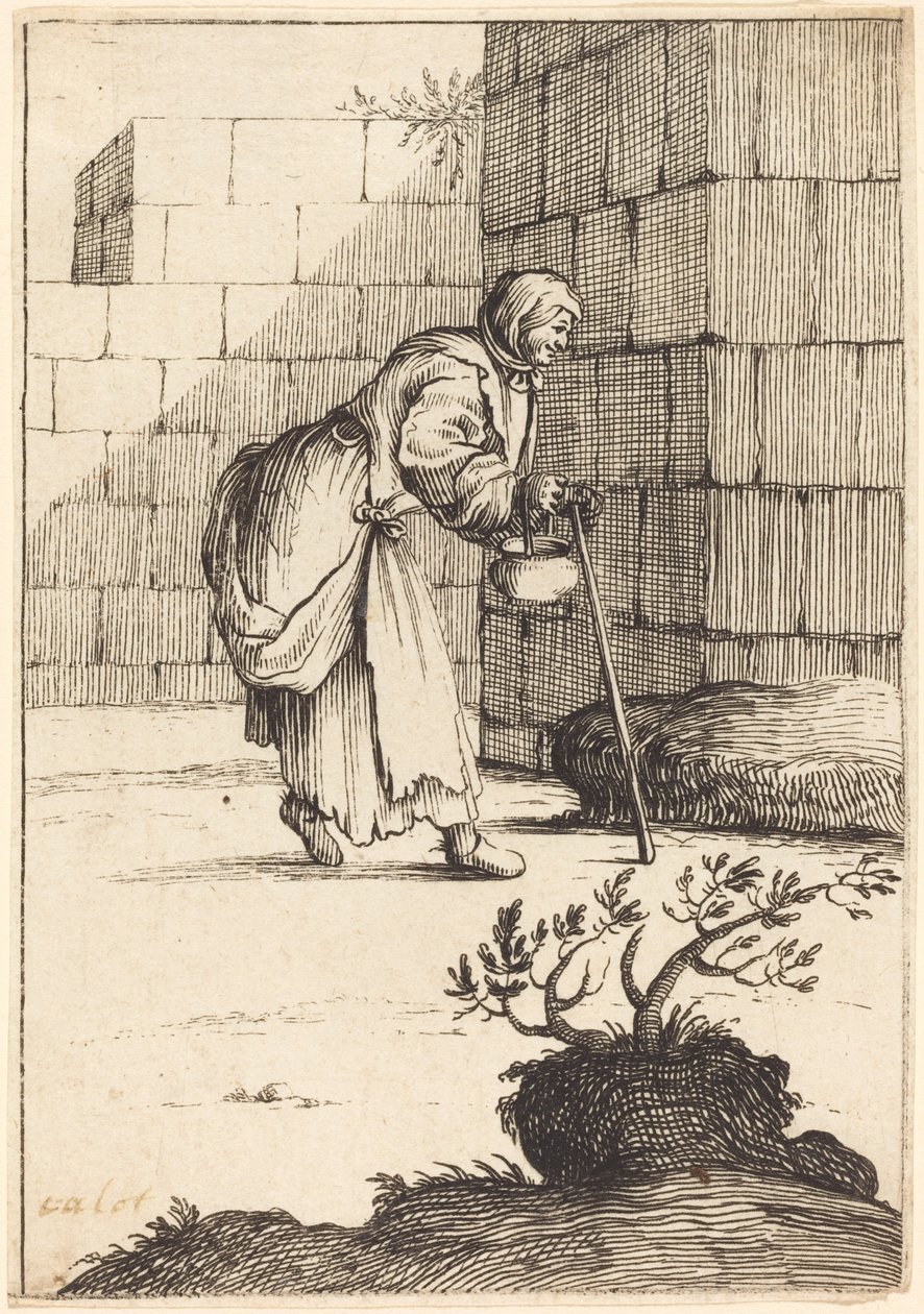 Tiggarkvinna, 1600-talet. av Unbekannt