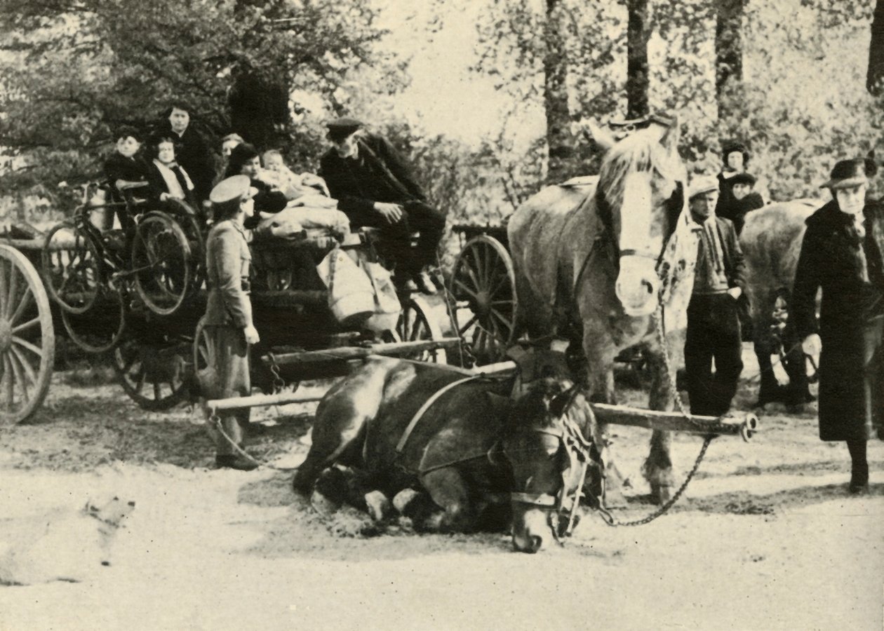 Belgiska flyktingar på väg, 1939-1940, 1941. av Unbekannt