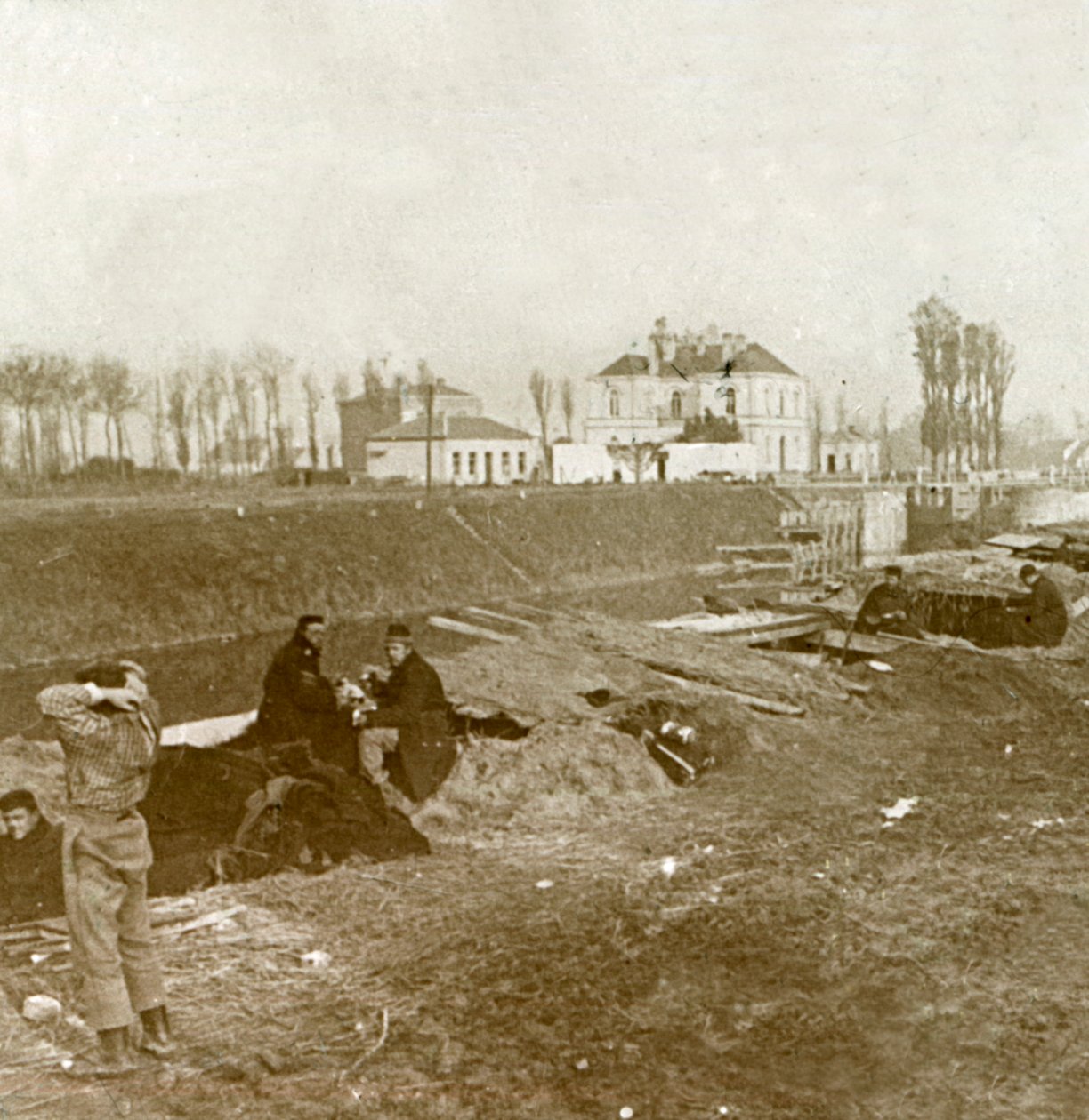 Belgisk utsiktsplats, Yser, Flandern, Belgien, c1914-c1918 av Unbekannt