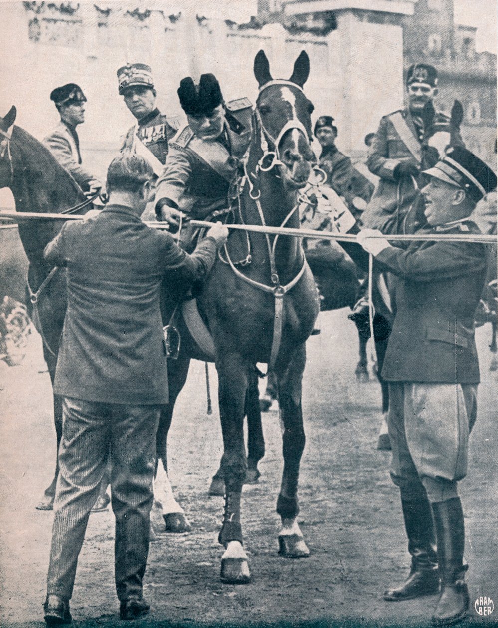 Benito Mussolini, italiensk fascistledare, c1922-1933 av Unbekannt