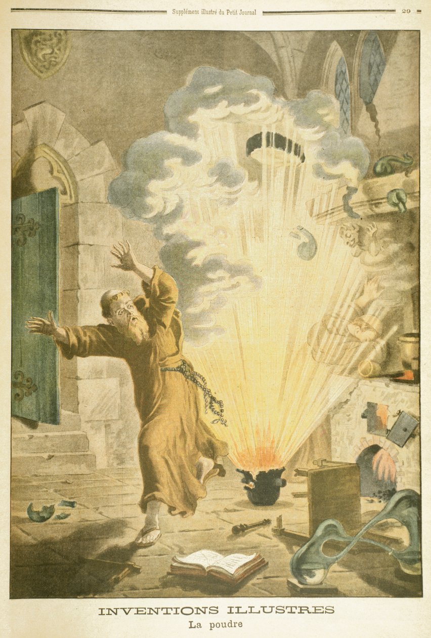 Berthold Schwart, tysk franciskanermunk och alkemist från 1300-talet, 1901 av Unbekannt