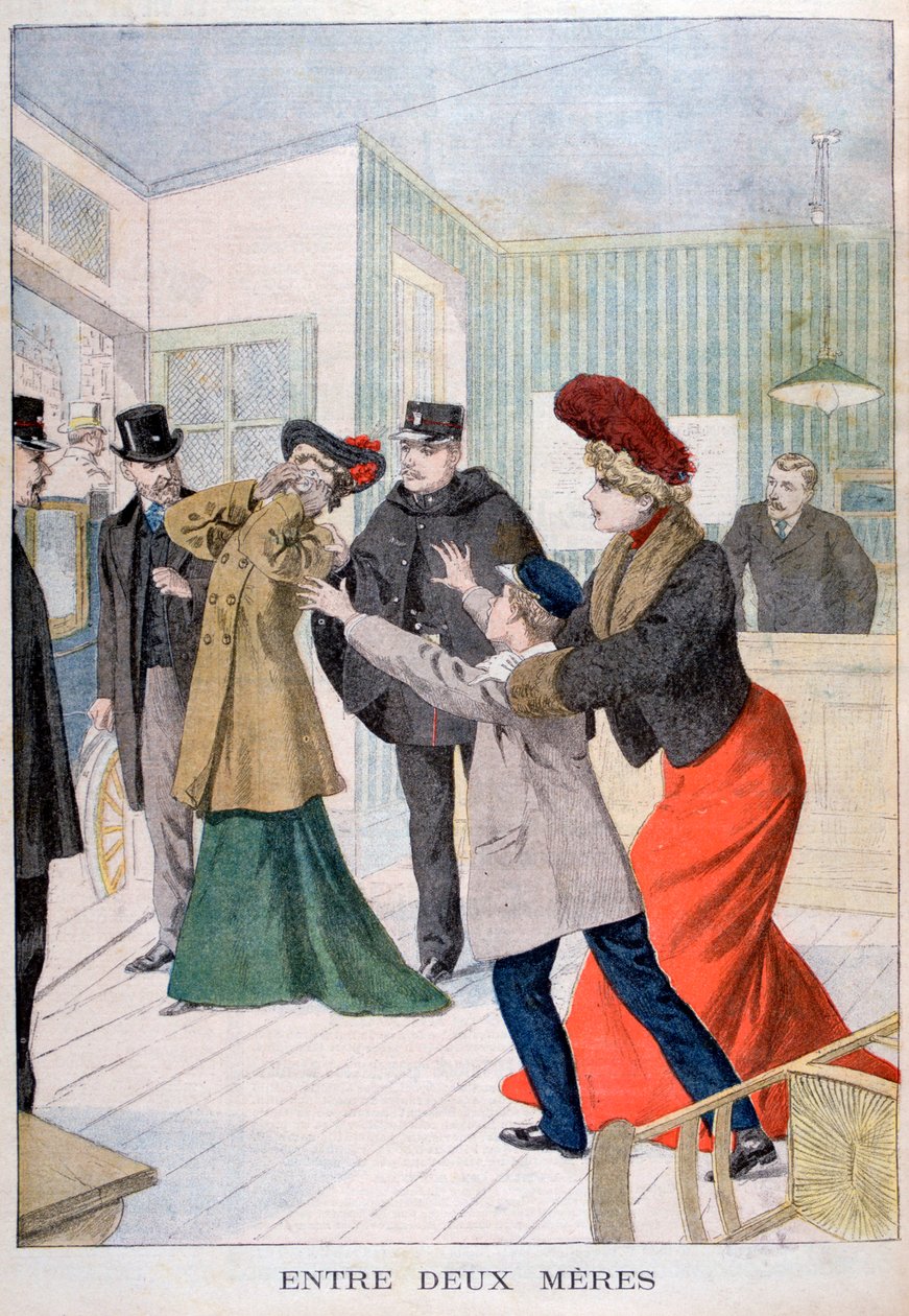 Mellan två mödrar, 1902 av Unbekannt