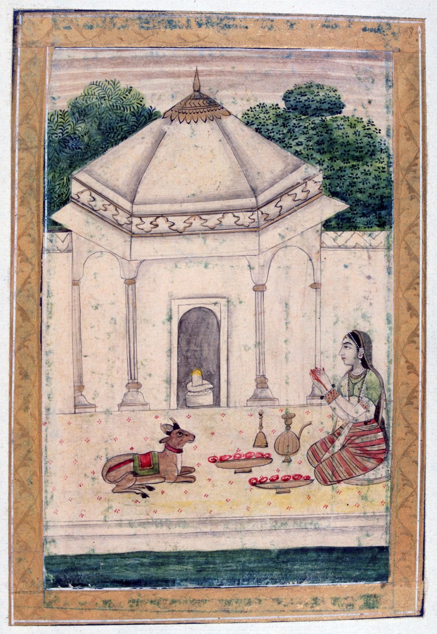 Bhairavi Ragini, Ragamala Album, School of Rajasthan, 1800-talet av Unbekannt