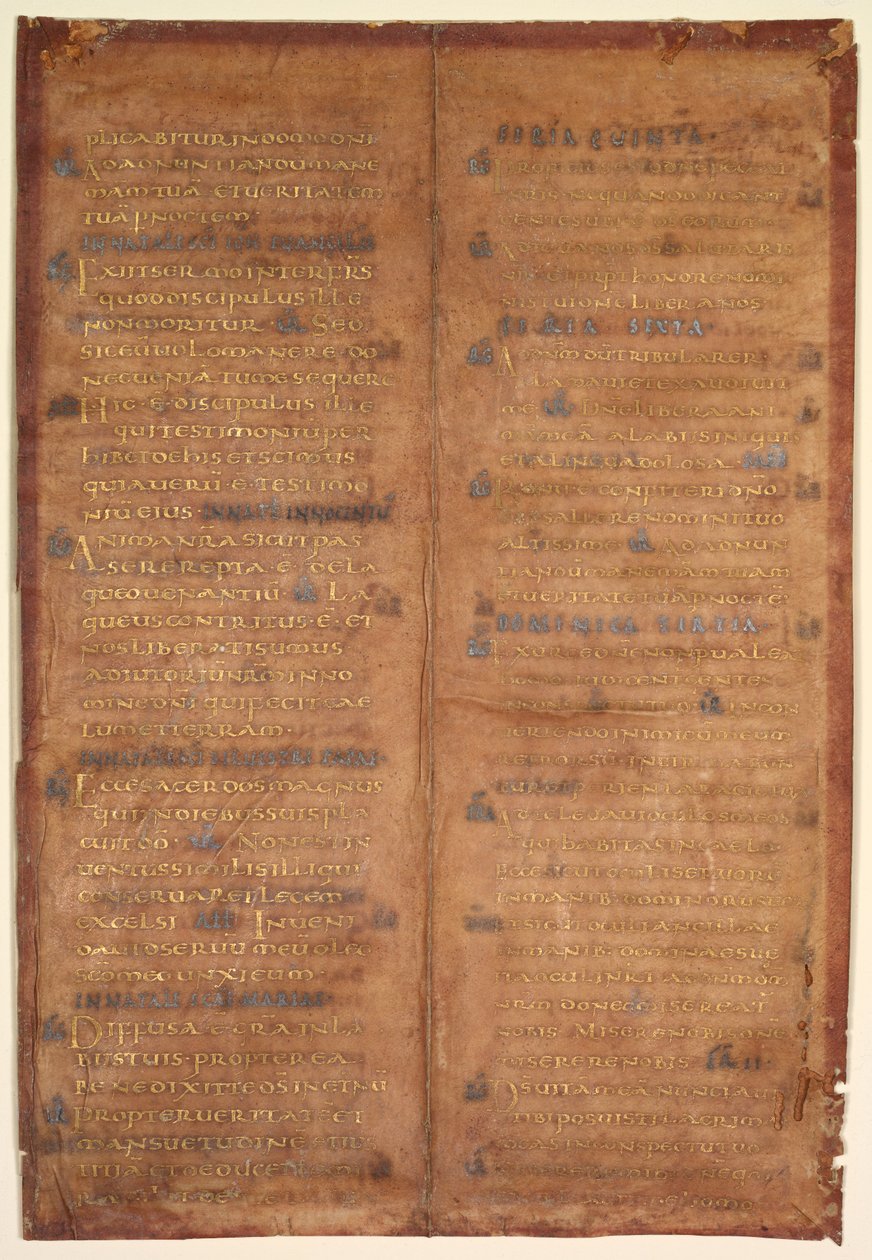 Bifolium utskuret från en karolingisk gradual, ca. 830-860. av Unbekannt