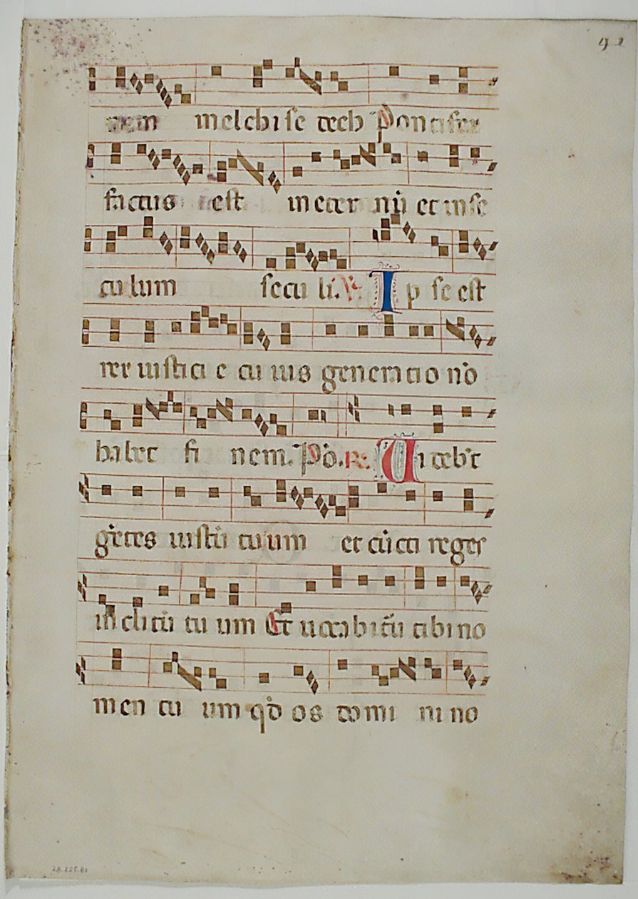 Bifolium från ett antifonarium, italienskt, 1300-tal. av Unbekannt