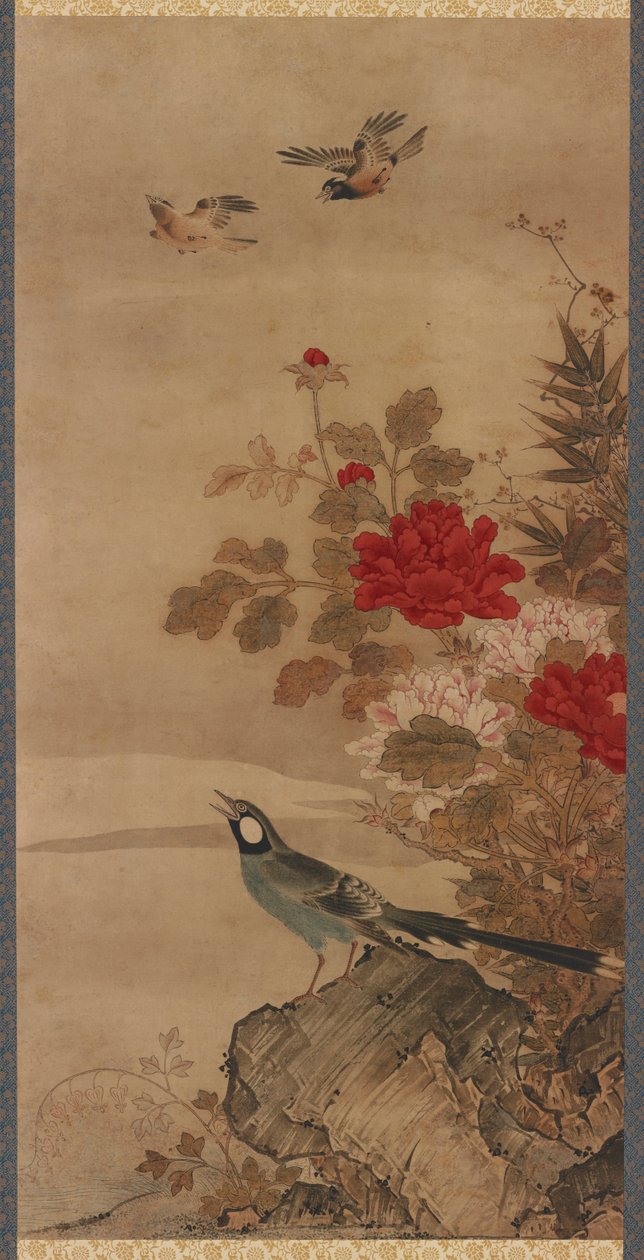 Fåglar och blommor, Edo-perioden, 1700-talet. av Unbekannt