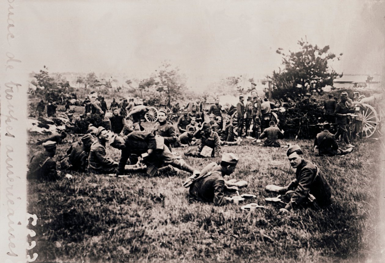 Bivack av amerikanska trupper, c1914-c1918 av Unbekannt