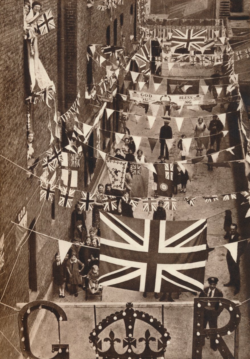Blackfriars, London, dekorerad för kung George VI:s kröning, 1937 av Unbekannt