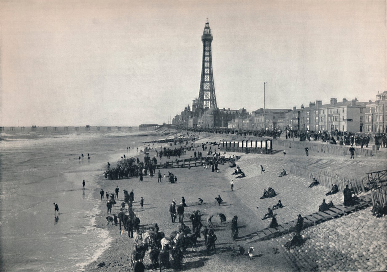 Blackpool - View of the Front, Showing the Tower, 1895 av Unbekannt