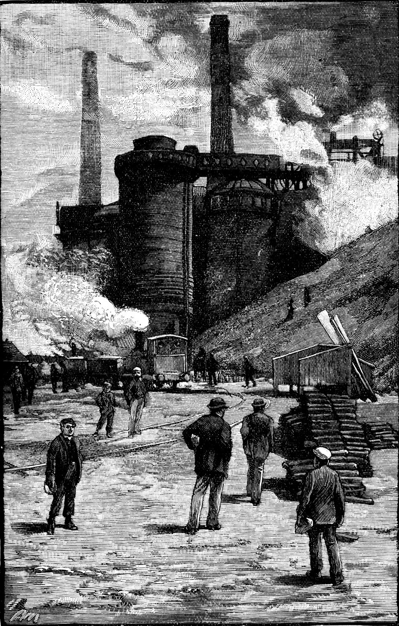 Masugnar, södra Wales, 1885 av Unbekannt