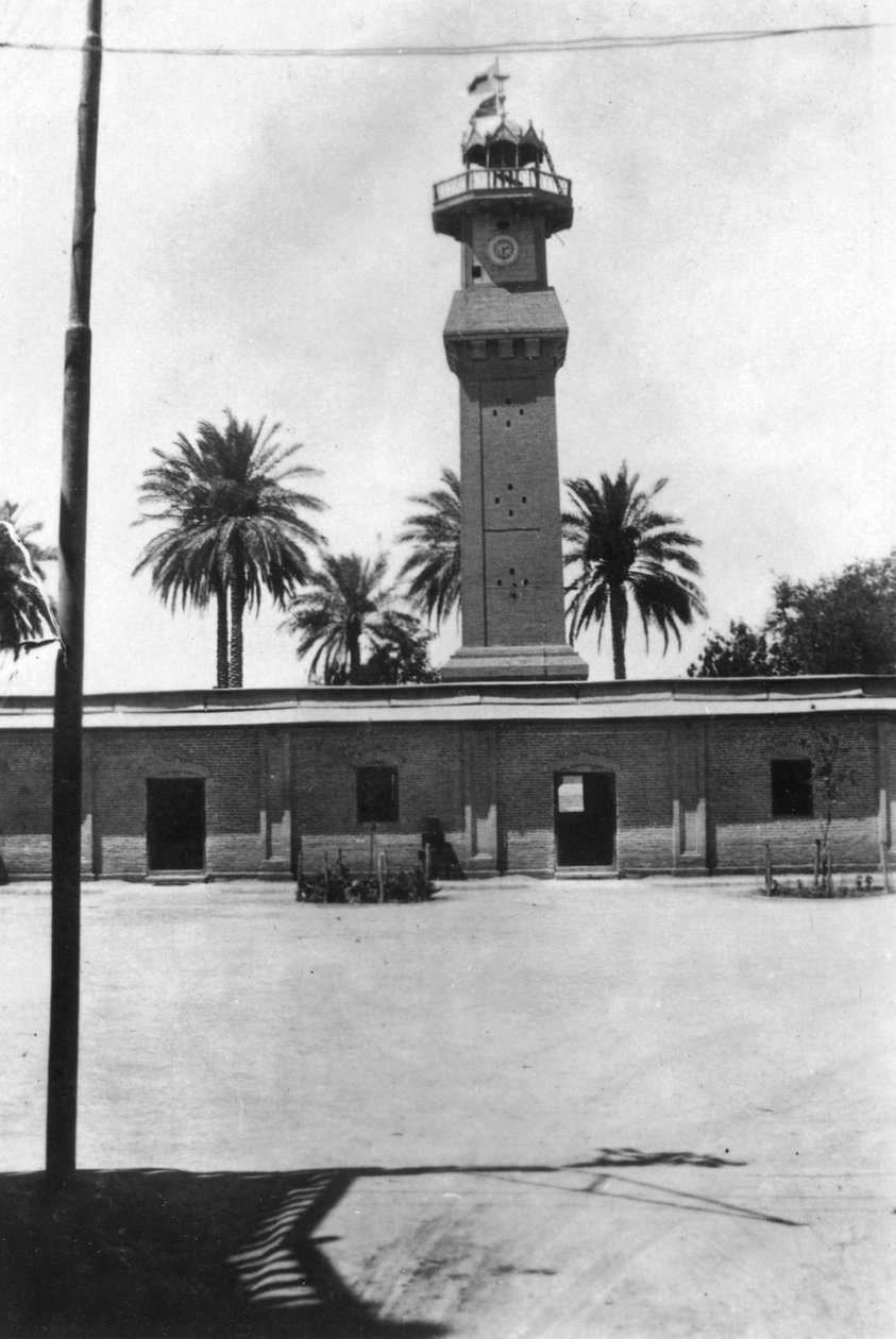 Blocktorn, 31:a brittiska allmänna sjukhuset, Bagdad, Mesopotamien, WWI, 1918 av Unbekannt