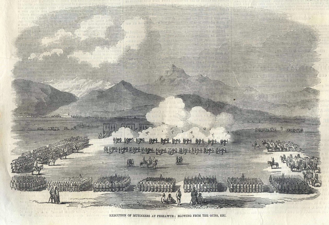 Blåser från vapen i Brittiska Indien, 1857 av Unbekannt