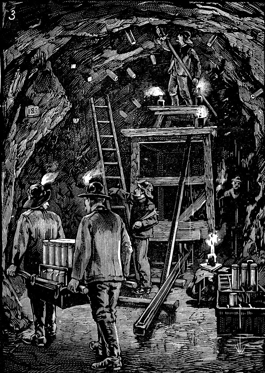 Spränga upp Flood Rock, 1885 av Unbekannt