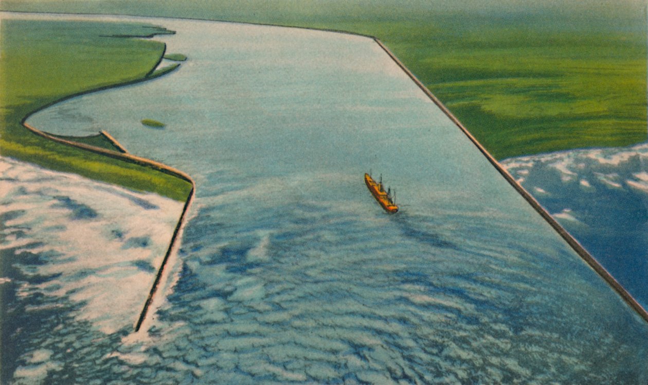 Cenizas munnar, ingången till marinhamnen, Barranquilla, c1940-talet av Unbekannt