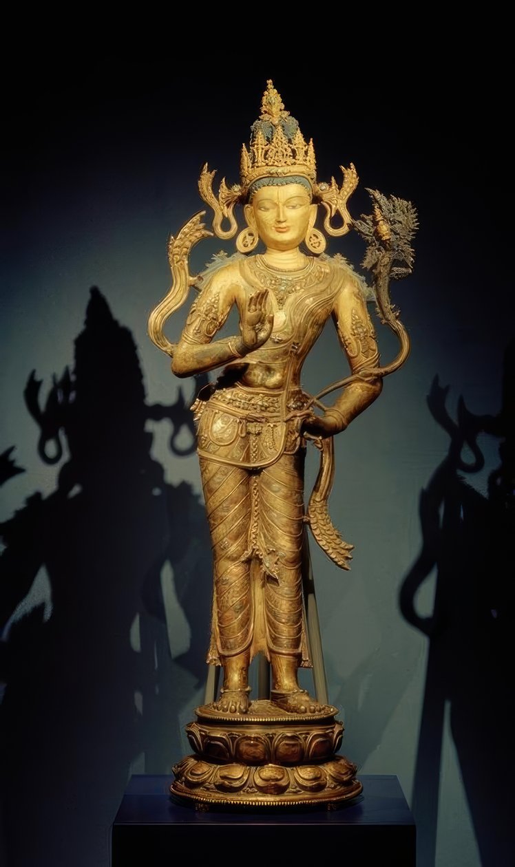 Bodhisattva Maitreya / skulptur, 11. – 12. Århundrade av Unbekannt
