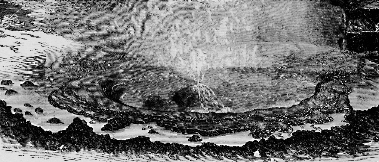 Kokande svavelkällor, 1883 av Unbekannt