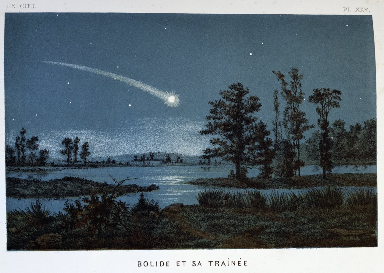 Bolide och dess tåg, 1870 av Unbekannt