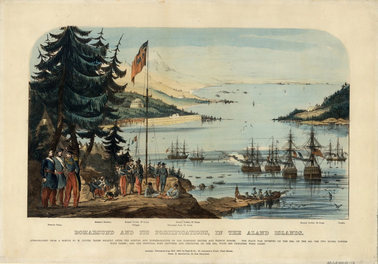 Bomarsund och dess befästningar, på Åland 1854, 1854 av Unbekannt