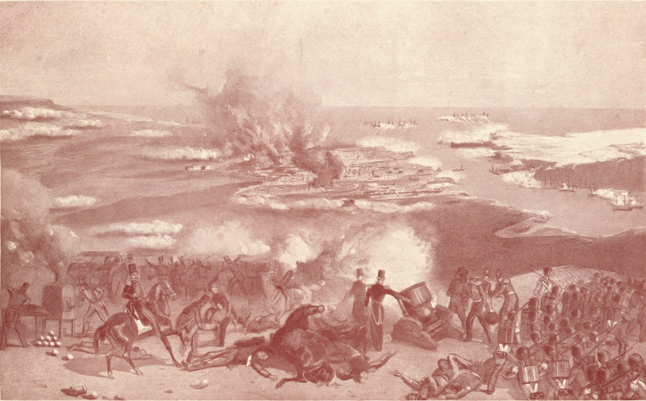 Bombande av Sebastopol, 1854 1909 av Unbekannt
