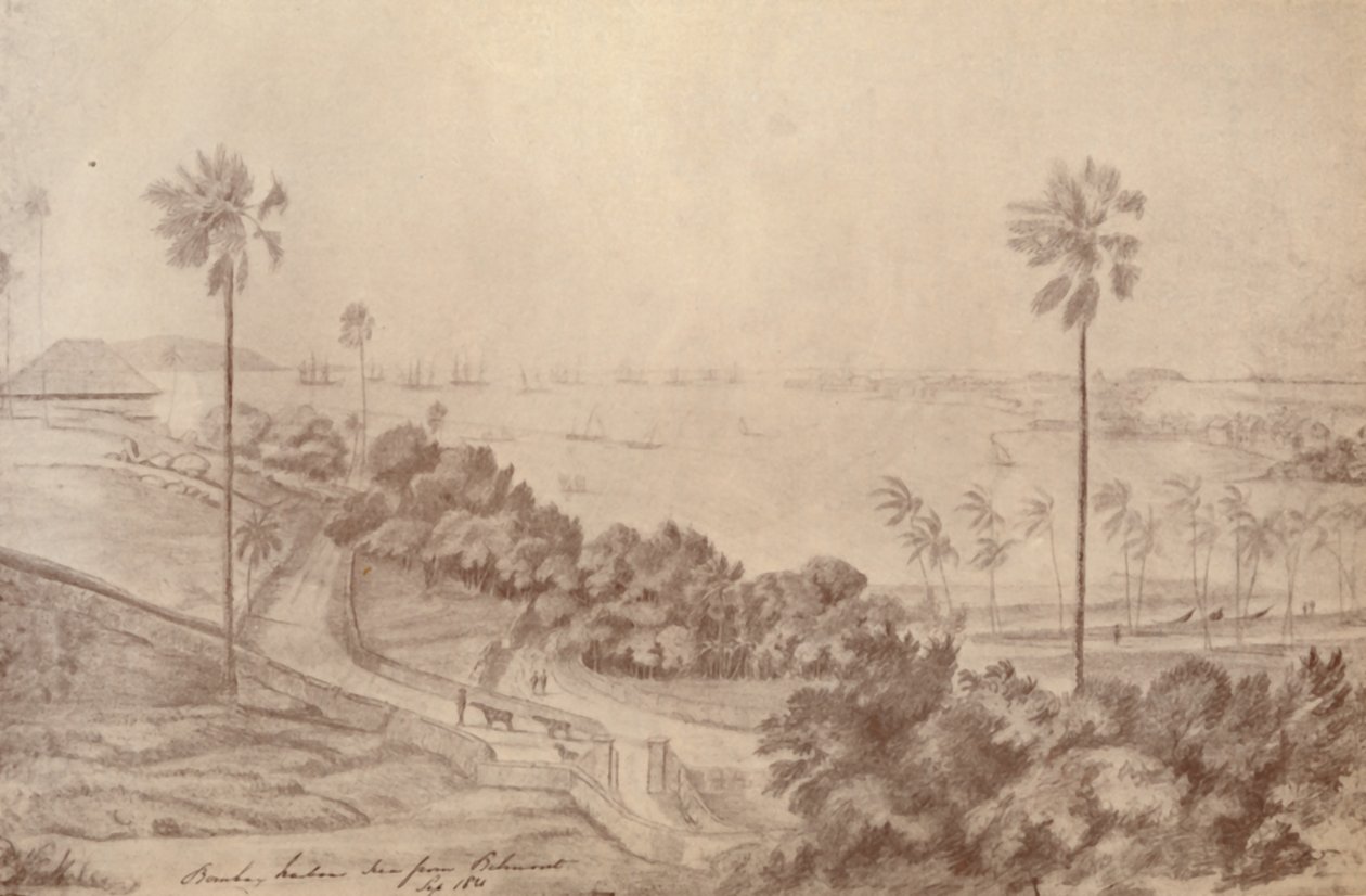 Bombay Harbor - sett från Belmont, september 1821, 1936. av Unbekannt