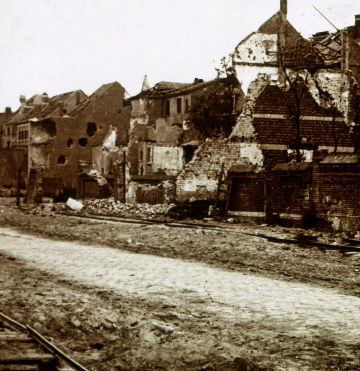 Bomberade byggnader, Nieuwpoort, Flandern, Belgien, c1914-c1918 av Unbekannt
